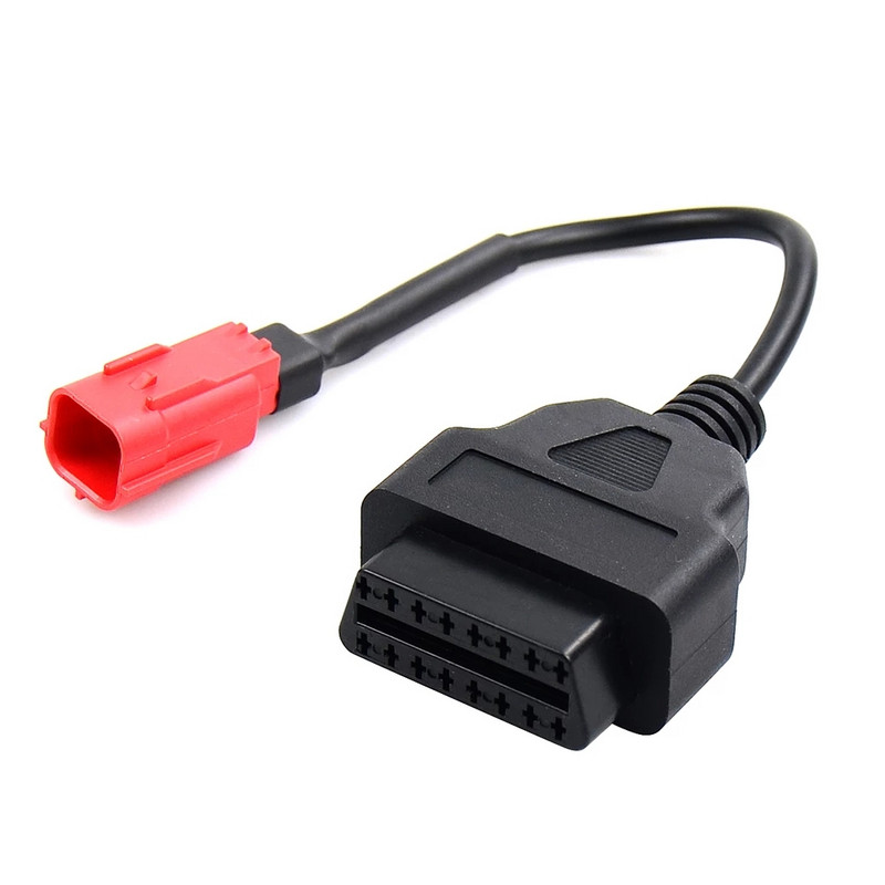 OBD мотоциклетен кабел за Honda 4-пинов/6-пинов щепсел кабел Диагностичен кабел 4-пинов/6-пинов към OBD2 16-пинов адаптер