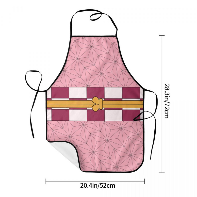 Персонализиран лигавник Demon Slayer Nezuko Kimono Pattern Престилка Мъже Жени Възрастен готвач Кухня Готвене Аниме Kimetsu No Yaiba Tablier Кухня