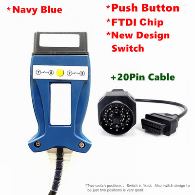Пълен чип за BMW INPA K DCAN K+CAN FTDI FT232RL чип USB диагностичен интерфейс INPA Съвместим за BMW Series Нов дизайн Превключвател