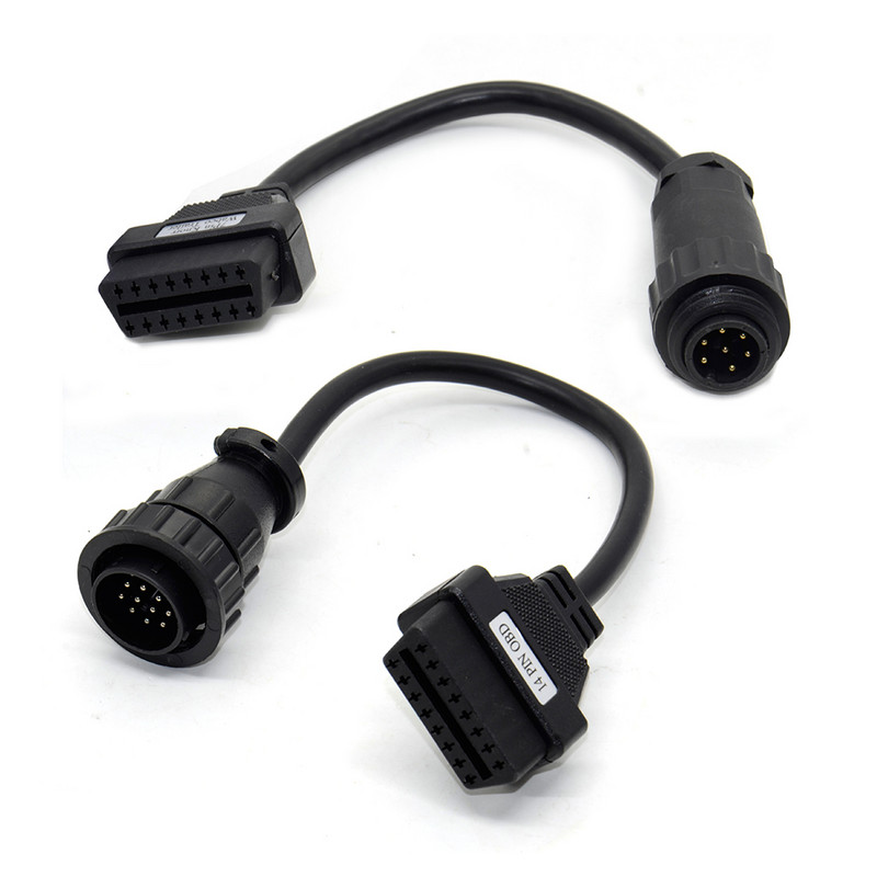 Гореща разпродажба кабели за камиони Pro OBD2 OBDII автомобилен кабел Камиони Диагностичен инструмент свързващ кабел 8 PCS Камиони Кабели