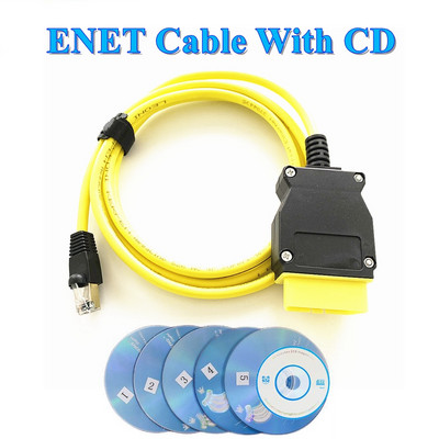 Cablu ENET de înaltă calitate pentru BMW seria F ICOM Enet la OBDII Codare Instrument de date ascunse Cablu de diagnosticare auto OBD2