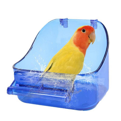Parakeet Bath Bird Bathtub Pool Bird Cage Bath Shower Box Sturdy And Convenient Parrot Bath Tub Pool For Cockatiel Budgies