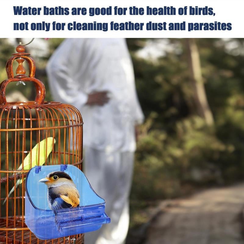 Parakeet vonios paukščių vonia baseinas paukščių narvelis vonios dušo dėžė Tvirtas ir patogus papūgos vonios baseinas, skirtas kačiuko papūgoms