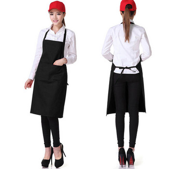 2021 Νέα ποδιά εργασίας Unisex μόδας για άντρες Καμβάς μαύρη ποδιά σαλιάρα ρυθμιζόμενες ποδιές κουζίνας για γυναίκες με τσέπες εργαλείων