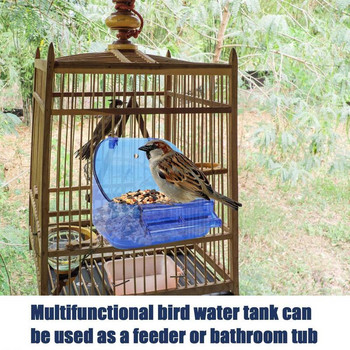 Μπανιέρα πουλιών για κλουβί Parrot Pet Bird Μπανιέρα με διπλούς γάντζους Parrot Bathing Bathing Αξεσουάρ κλουβιού πουλιών Μπανιέρα μπάνιου για Small Bir