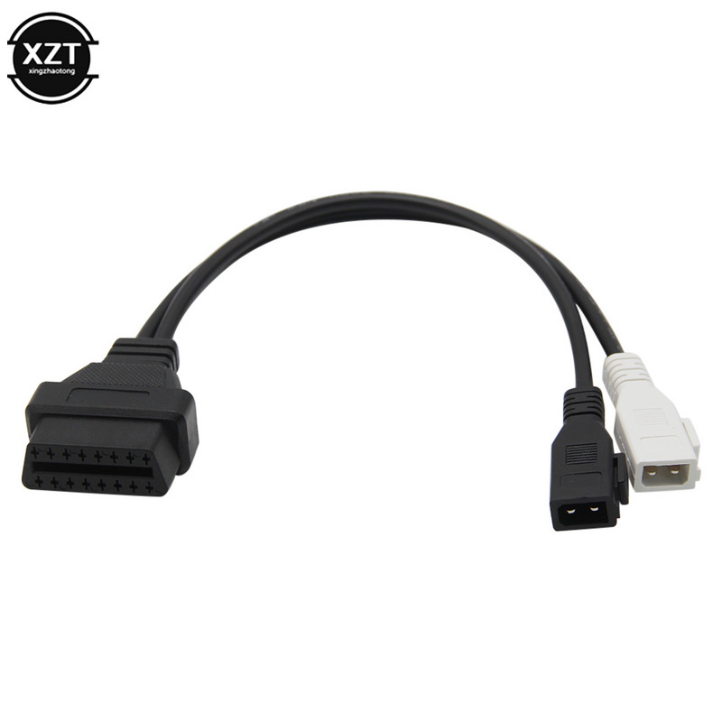 2P+2P iki 16Pin OBD2 kabelio VAG adapteris, skirtas AUDI 2X2 OBD1 OBD2 automobilio diagnostikos kabeliui 2P+2P iki 16Pin Moteriška jungtis, skirta VW/Skoda