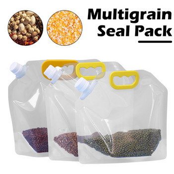 Τσάντα συσκευασίας ρυζιού κουζίνας Σφραγισμένη σακούλα αποθήκευσης Κόκκοι με προστασία από την υγρασία και τα έντομα Διαφανές παχύρρευστο φορητό τρόφιμο ποιότητας