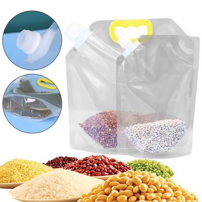 Pungă de ambalare pentru orez de bucătărie Pungă de depozitare sigilată pentru cereale rezistentă la umiditate și la insecte, transparentă, îngroșată, portabilă, de calitate alimentară