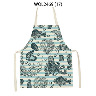 Animal de mare, pește, stea de mare, șorț de bucătărie, instrument de curățare pentru gospodărie, șorțuri de gătit, accesorii pentru coacere, șorțuri fără mâneci