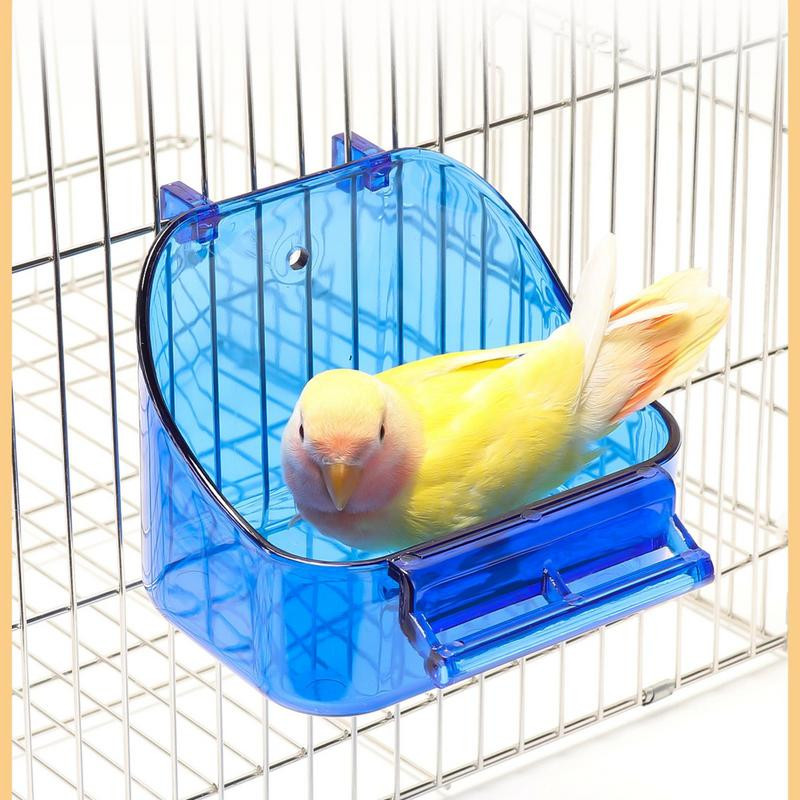 Вана за птици за клетка Душ кутия за папагал Вана за вана за домашни любимци Птица Удобна дебела здрава вана Басейн за инструмент за клетка за птици