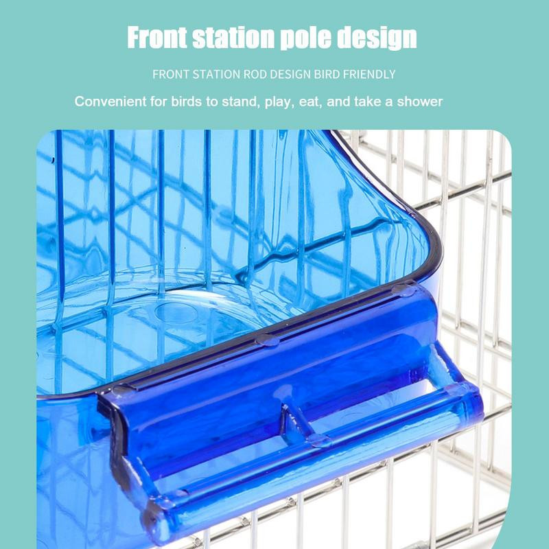 Вана за птици за клетка Душ кутия за папагал Вана за вана за домашни любимци Птица Удобна дебела здрава вана Басейн за инструмент за клетка за птици