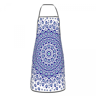 Amuzant turcesc Evil Eye șorț circular bavete femei bărbați unisex bucătar bucătar Nazar Charm Tablier Bucătărie pentru gătit copt pictură