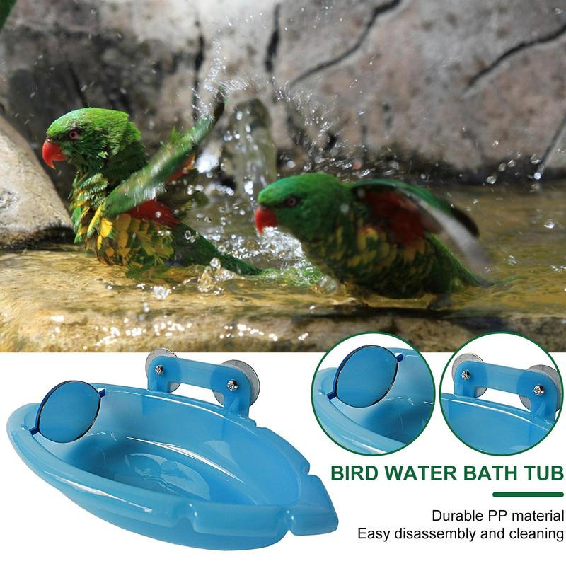 Поднос за баня за птици Безопасна безвредна вана за птици Хранилка Купа за вана за птици Басейн за вана за домашни любимци Басейн за здрава вана за птици за канарчета Малки птици Папагал
