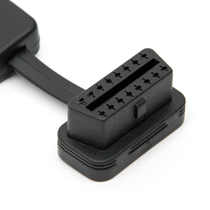 30cm/60cm 16Pin OBD2 удължителен кабел, адаптерен кабел, плосък + тънък като юфка OBDII конектор от мъжки към женски контакт с превключвател за ВКЛ./ИЗКЛ.