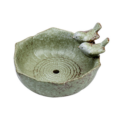 Baie pentru păsări Hrănitoare creativă pentru păsări Bol pentru păsări Baie cu apă din ceramică Stație de hrănire pentru baie pentru păsări Decorare pentru grădină Accesorii pentru păsări