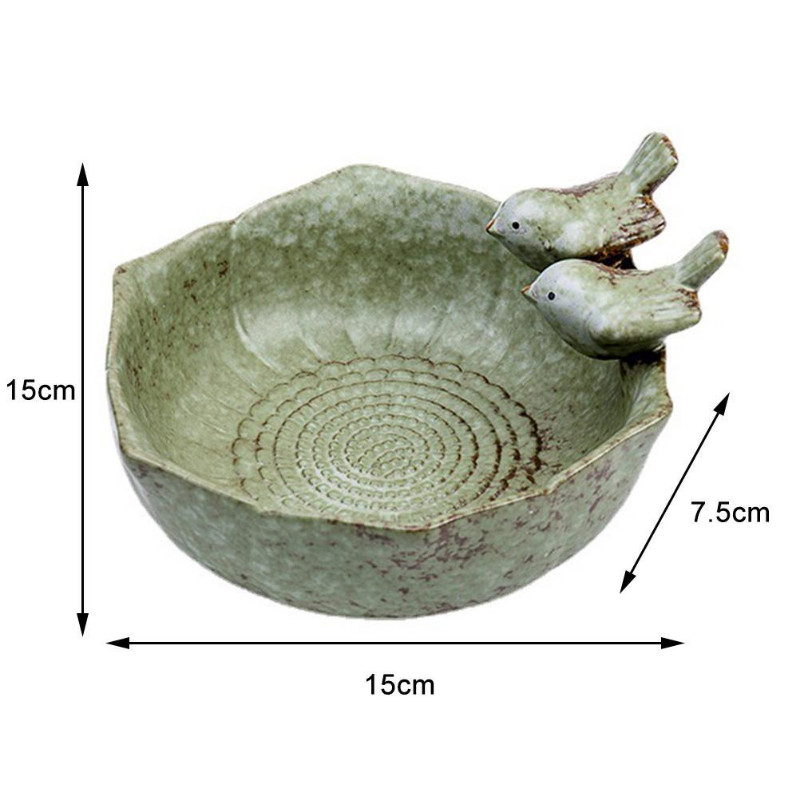 Paukščių vonia Paukščių lesyklėlė Paukščių dubuo Keraminė vandens vonia Paukščių vonia šėrimo stotelė Sodo dekoravimas paukščių priedai