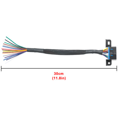 10/30 cm DIY 16 pin J1962 OBD2 pagarinātāja kabeļa līnija uz sieviešu automobiļu ODB2 automašīnu diagnostikas auto rīka OBD 2 savienotāju