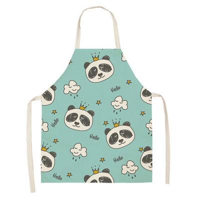 Sorț multifuncțional Panda din desene animate Rochie de grădină șorțuri copii pentru femeie bărbat copii roz accesorii de bucătărie pentru copt