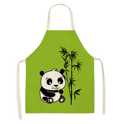 Sorț multifuncțional Panda din desene animate Rochie de grădină șorțuri copii pentru femeie bărbat copii roz accesorii de bucătărie pentru copt