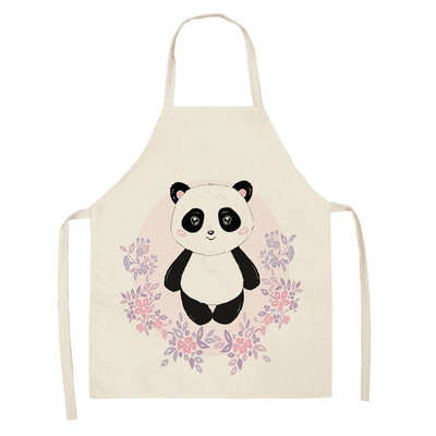 Sorț multifuncțional Panda din desene animate Rochie de grădină șorțuri copii pentru femeie bărbat copii roz accesorii de bucătărie pentru copt