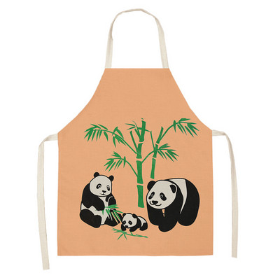 Sorț multifuncțional Panda din desene animate Rochie de grădină șorțuri copii pentru femeie bărbat copii roz accesorii de bucătărie pentru copt