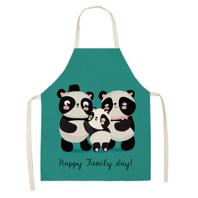 Sorț multifuncțional Panda din desene animate Rochie de grădină șorțuri copii pentru femeie bărbat copii roz accesorii de bucătărie pentru copt