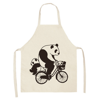 Sorț multifuncțional Panda din desene animate Rochie de grădină șorțuri copii pentru femeie bărbat copii roz accesorii de bucătărie pentru copt
