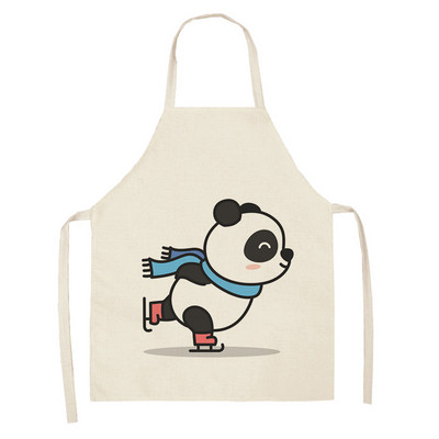 Sorț multifuncțional Panda din desene animate Rochie de grădină șorțuri copii pentru femeie bărbat copii roz accesorii de bucătărie pentru copt