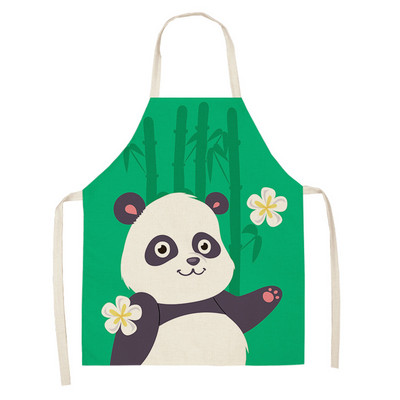 Sorț multifuncțional Panda din desene animate Rochie de grădină șorțuri copii pentru femeie bărbat copii roz accesorii de bucătărie pentru copt