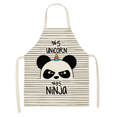 Sorț multifuncțional Panda din desene animate Rochie de grădină șorțuri copii pentru femeie bărbat copii roz accesorii de bucătărie pentru copt