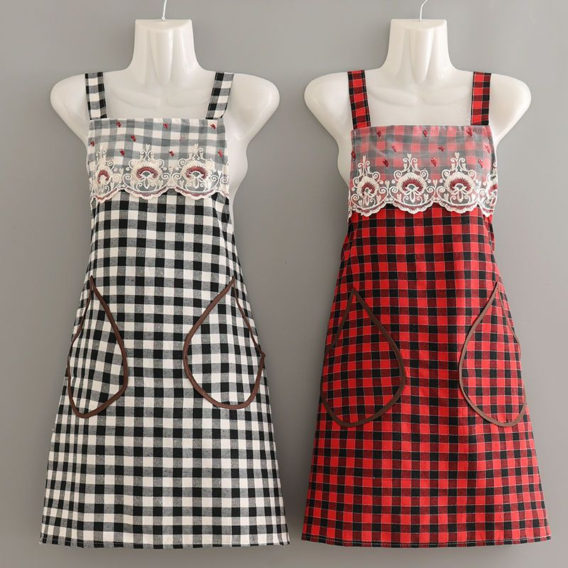 Кухненска престилка за готвене в моден нов стил Сладка дишаща тънка престилка от чужд въздух Работа за работа