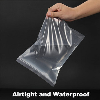 100 τεμ/τσάντα επαναχρησιμοποιούμενες πλαστικές σακούλες βαρέως τύπου Διαφανές κοσμήματα με φερμουάρ Τσάντα με φερμουάρ επανακλειόμενη Πολυδιάφανη τσάντα συσκευασίας Διάφορο μέγεθος