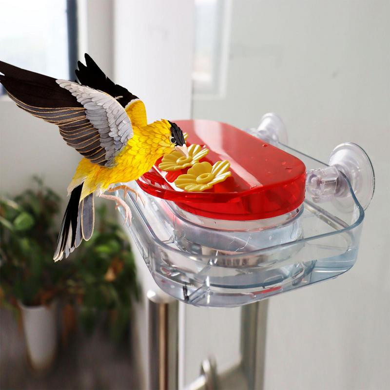 Прозоречна хранилка за колибри Непропускливи прозоречни хранилки за колибри със здрави вендузи 4 прозоречни хранилки за птици Портове за хранене за