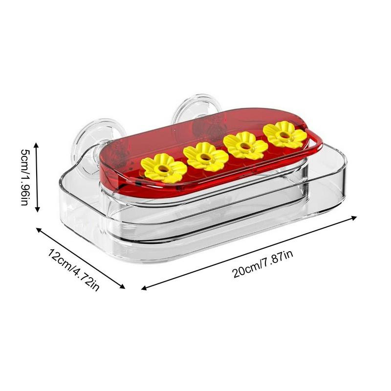 Прозоречна хранилка за колибри Непропускливи прозоречни хранилки за колибри със здрави вендузи 4 прозоречни хранилки за птици Портове за хранене за