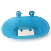 Cadă pentru păsări cu oglindă pentru păsări Cadă mică ovală pentru păsări Accesorii pentru cușcă pentru animale de companie Duș de baie pentru papagali Accesorii pentru baie Cutie în picioare