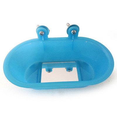 Cadă pentru păsări cu oglindă pentru păsări Cadă mică ovală pentru păsări Accesorii pentru cușcă pentru animale de companie Duș de baie pentru papagali Accesorii pentru baie Cutie în picioare