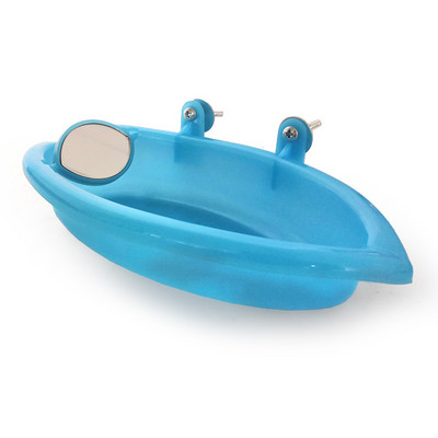 Cadă pentru păsări cu oglindă pentru păsări Cadă mică ovală pentru păsări Accesorii pentru cușcă pentru animale de companie Duș de baie pentru papagali Accesorii pentru baie Cutie în picioare