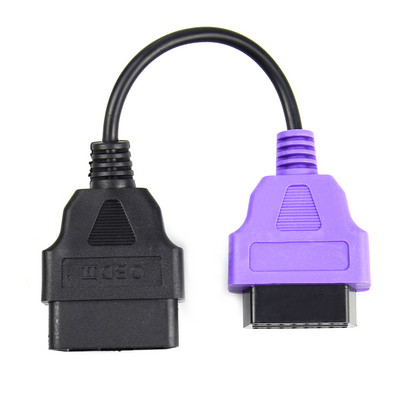 Nou 1 buc pentru conector adaptor de scanare Fiat ECU 16 pini OBD2 16 pini cablu OBD pentru Fiat Alfa Romeo șase culori cu înaltă calitate