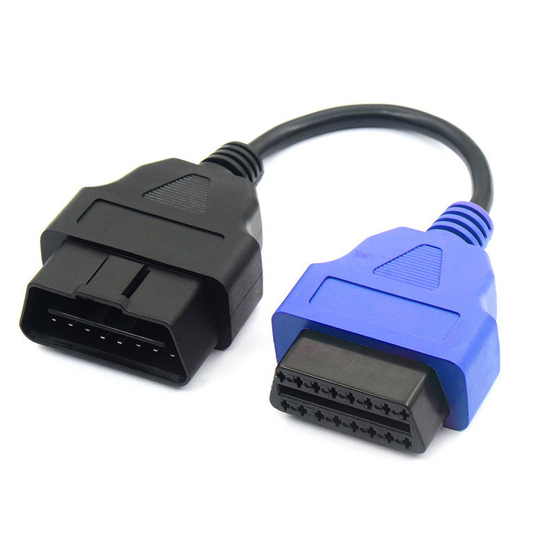 Ново 1 бр. За Fiat Ecu Scan Adapter Connector 16pin OBD2 16pin OBD кабел OBD кабел за Fiat Alfa Romeo Шест цвята с високо качество