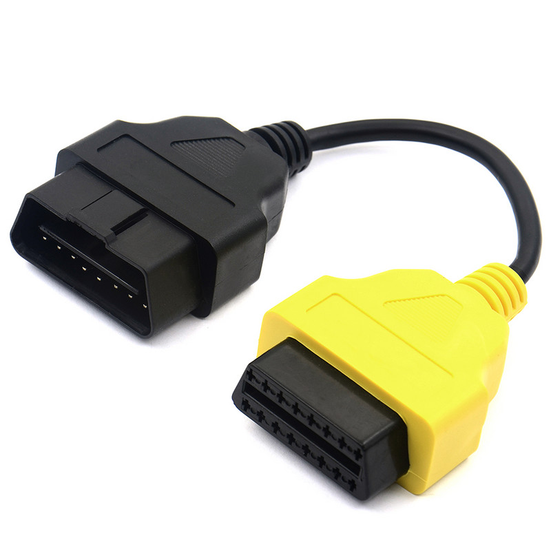 Ново 1 бр. За Fiat Ecu Scan Adapter Connector 16pin OBD2 16pin OBD кабел OBD кабел за Fiat Alfa Romeo Шест цвята с високо качество
