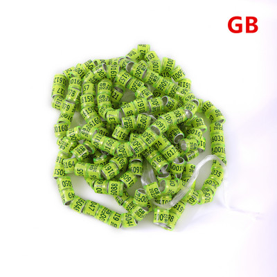 50 vnt. 2024 daugiaspalvis karvelio pėdos žiedas su žodiniais auskarais Kokybiški patvarūs paukščių žiedai, lenktyniniai balandžių pėdų žiedai paukščiams