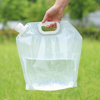 Φορητό δοχείο 5/10/15 λίτρων Camping Water Bag Portable Πτυσσόμενο Soft Flask Sport Bottle για πεζοπορία σε εξωτερικό χώρο Πακέτο αποθήκευσης