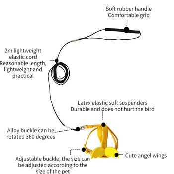 Регулируем колан за папагали за птици, комплект каишки, тренировъчен колан против ухапване за папагали, летящо въже на открито за малки птици с корели