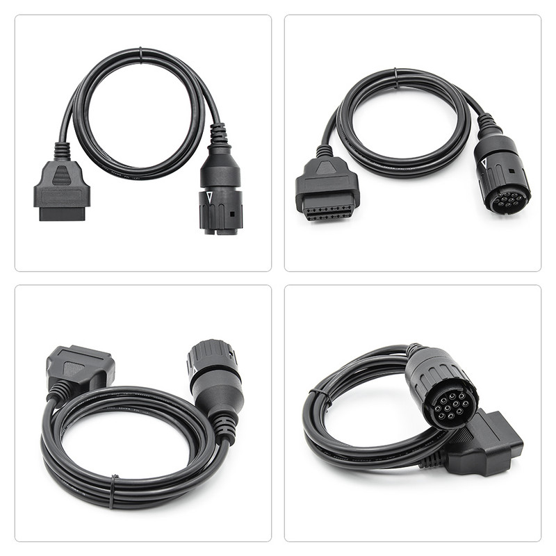 За BMW ICOM D кабел ICOM-D Мотоциклети Мотоциклети 10-пинов към OBD2 16-пинов адаптер за ICOM A2 10-пинов удължителен кабел на скенера OBD 2