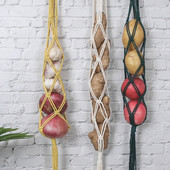 Macrame Bucătărie Fructe Legume Depozitare Geantă suspendată Reutilizabilă frânghie de bumbac țesătură Plasă Geantă Ceapă Cartofi Saci Organizator de bucătărie