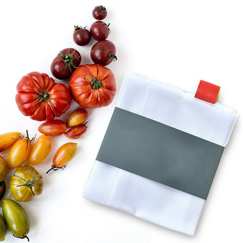 5 бр. Мрежеста чанта за хранителни продукти за многократна употреба Мрежеста торбичка за зеленчуци и плодове Кухненска мрежеста чанта за съхранение на зеленчуци