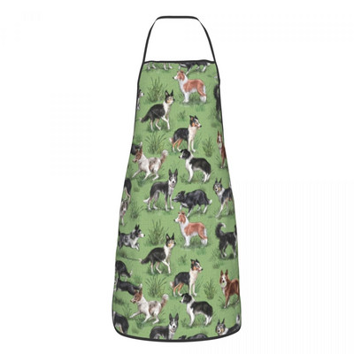 Sorț pentru câine Border Collie Kawaii pentru femei și bărbați Animal de companie amuzant Adult Unisex Bucătar Bucătar Bib Tablier Bucătărie Gătit Coacere