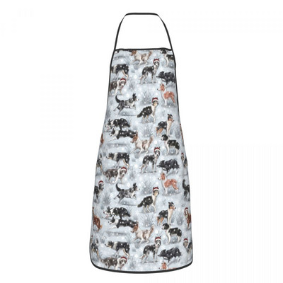 Sorț pentru câine Border Collie Kawaii pentru femei și bărbați Animal de companie amuzant Adult Unisex Bucătar Bucătar Bib Tablier Bucătărie Gătit Coacere