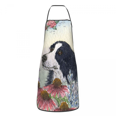 Sorț pentru câine Border Collie Kawaii pentru femei și bărbați Animal de companie amuzant Adult Unisex Bucătar Bucătar Bib Tablier Bucătărie Gătit Coacere