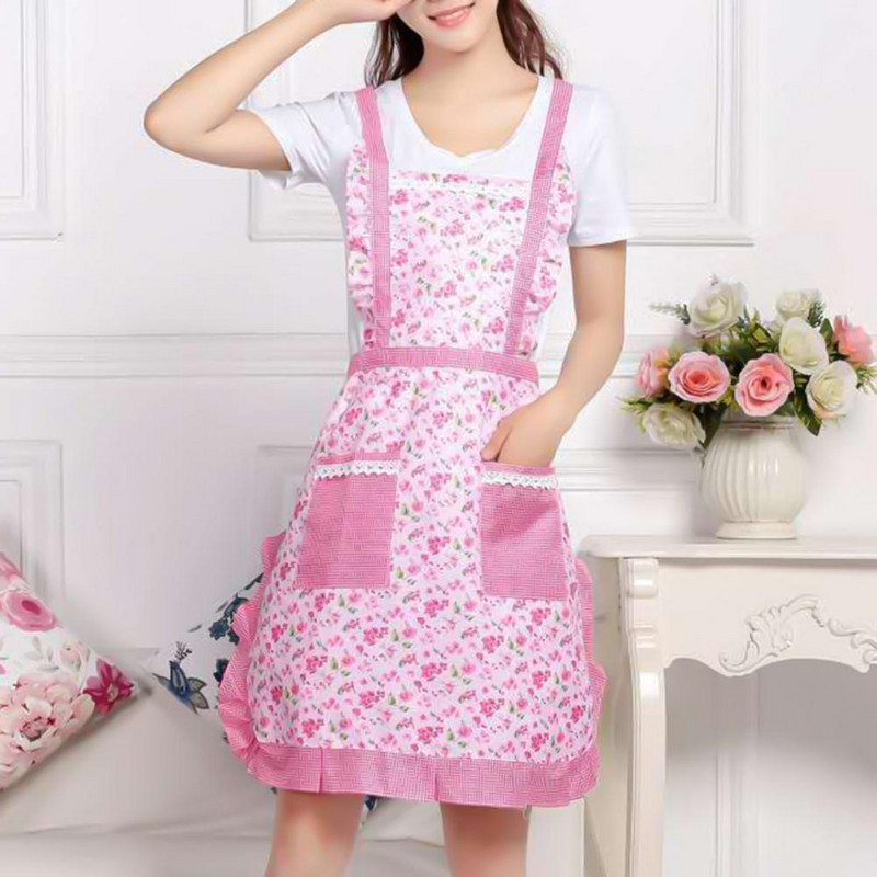 Жени Дама Възрастен Готварска Кухня Престилка Ресторант Домашно готвене Престилки Лигавник Рокля Трапезария Барбекю с джоб